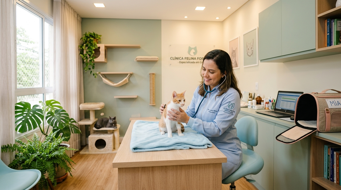 Fachada e produtos de GATUS | Veterinária Especialista em Felinos | Fortaleza